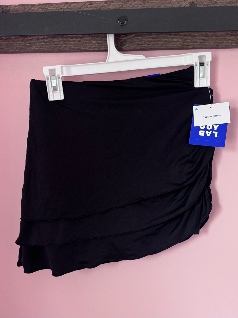 JoyLab Black Layered Ruffle Skort with Built-In Shorts